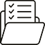 folder icon with checklist inside